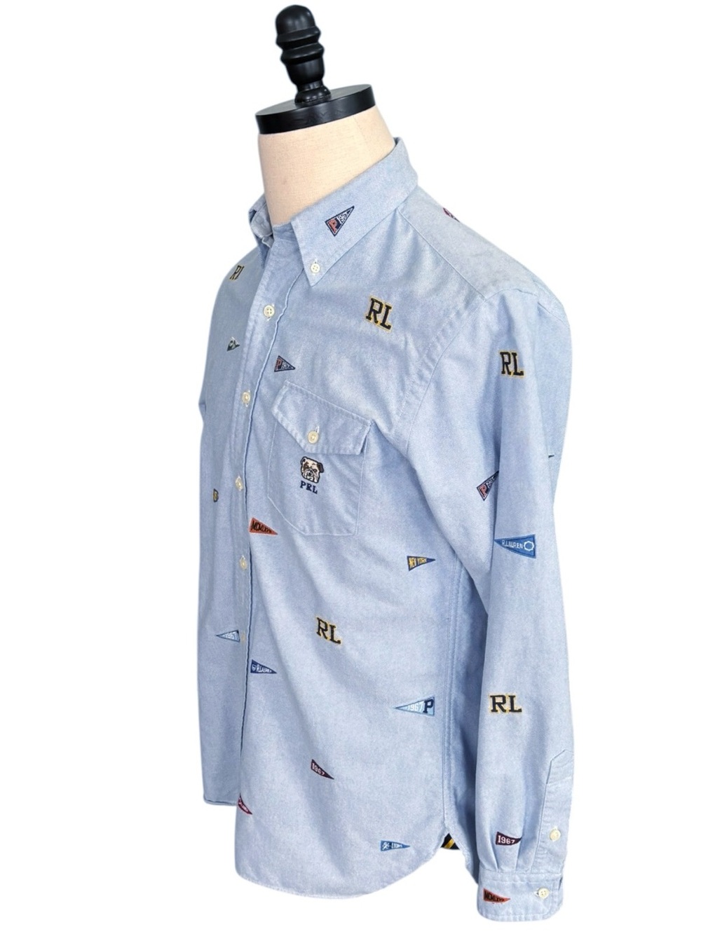 Polo Ralph Lauren Classic Fit Varsity Embroidered blue Oxford Shirt | M - Picture 5 of 16